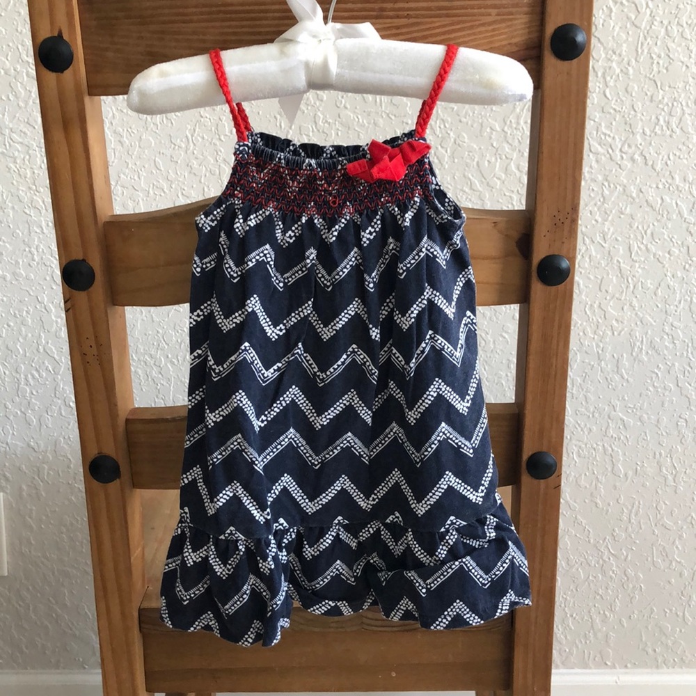Red white and blue toddler dress 2T